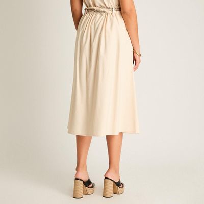 Imagen 2 del producto Falda Arena Midi No Elasticado Calce Normal