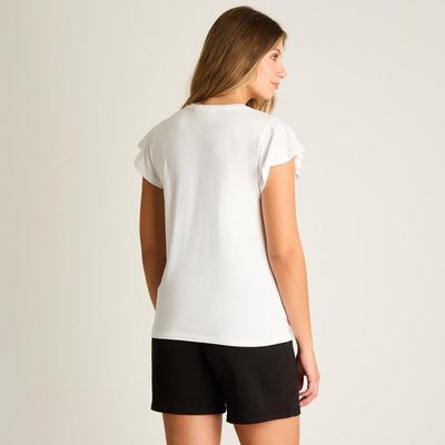 Imagen 2 del producto Polera Blanco Manga Corta Sin Forro Calce Normal