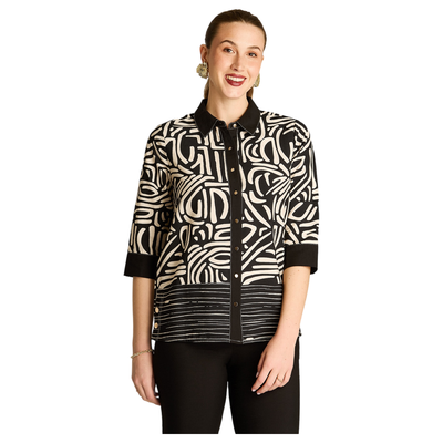 Imagen 1 del producto Blusa Arena Manga 3/4 con Aplicación de Botones