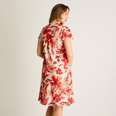 Imagen 2 del producto Vestido Midi Naranjo Con Forro