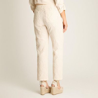 Imagen 2 del producto Pantalón Recto Arena Bordado con Bolsillos