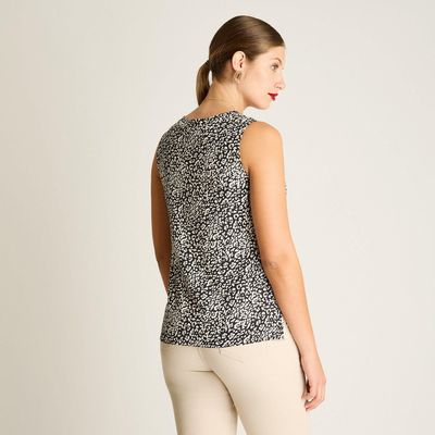 Imagen 2 del producto Blusa sin Mangas Estampada con Escote en V