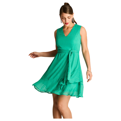 Imagen 1 del producto Vestido Cruzado Verde con Vuelo