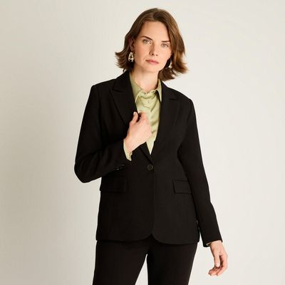 Blazer Negro con Solapa Clásica