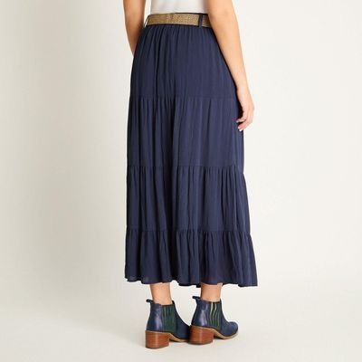 Imagen 2 del producto Falda Maxi Azul con Cinturón