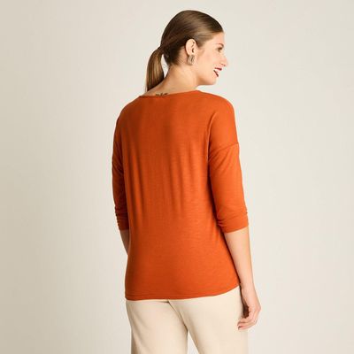 Imagen 2 del producto Polera Terracota Manga 3/4 Estampada