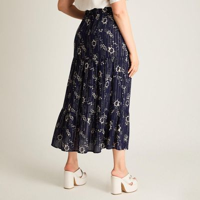 Imagen 2 del producto Falda Azul Maxi No Elasticado Calce Normal