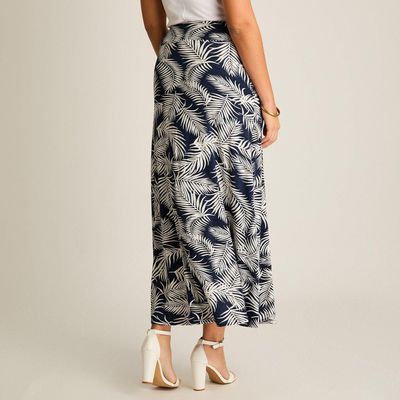 Imagen 2 del producto Falda Azul Midi Elasticidad Media Calce Normal