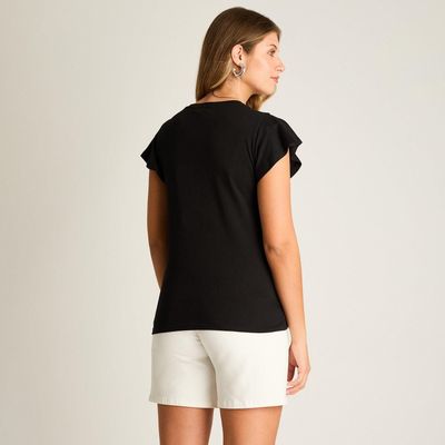 Imagen 2 del producto Polera Negro Manga Corta Sin Forro Calce Normal