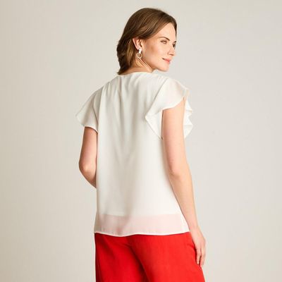 Imagen 2 del producto Blusa Crudo Volante Elegante