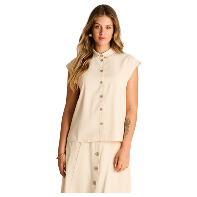 Imagen 1 del producto Blusa Arena Manga Corta No Elasticado Sin Forro Calce Normal