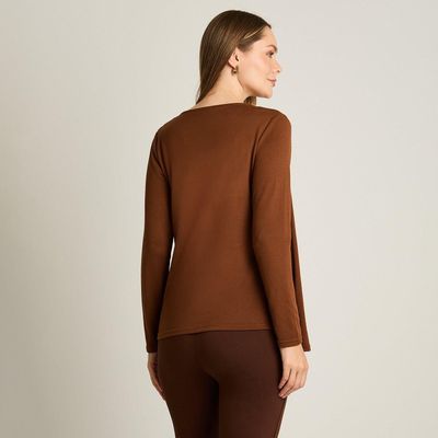 Imagen 2 del producto Polera Lanilla Camel Twin Set con Tapado