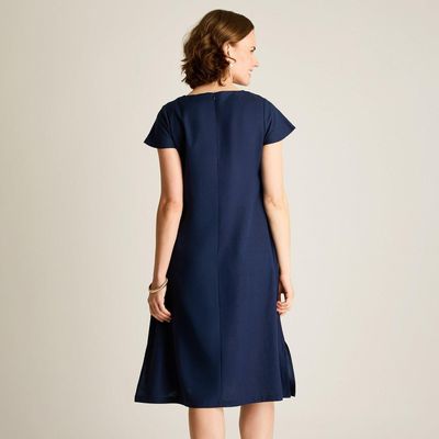 Imagen 2 del producto Vestido Midi Azul Sin Forro Calce Holgado