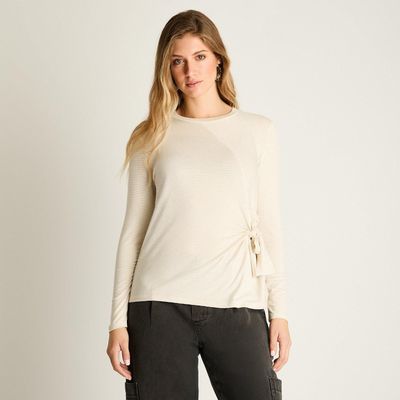 Imagen 1 del producto Polera Crudo con Lazo Frontal