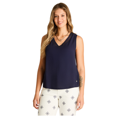 Imagen 1 del producto Peto Azul Sin Mangas Elasticidad Media Sin Forro Calce Normal