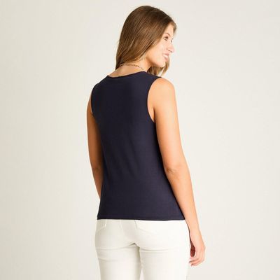 Imagen 2 del producto Peto Azul Sin Mangas Elasticidad Media Sin Forro Calce Normal