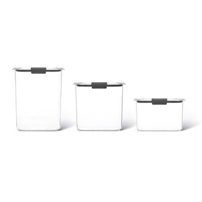Imagen 2 del producto Set 3 Contenedor de Alimentos Rubbermaid Brilliance 1.8, 2.8 y 3.7 Lt