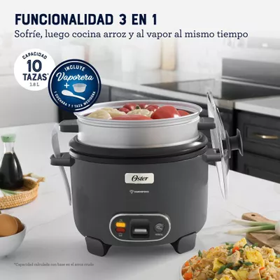 Imagen 2 del producto Arrocera 3 En 1 Oster 10 Tazas Diamond Force Ckstrc10dfske