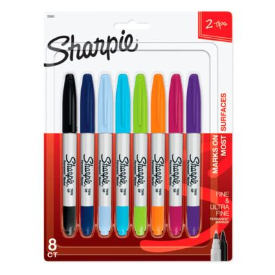 Set 8 Marcadores Sharpie Doble Punta Surtidos