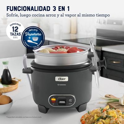 Imagen 2 del producto Arrocera 3 En 1 Oster 12 Tazas Diamond Force Ckstrc12dfske