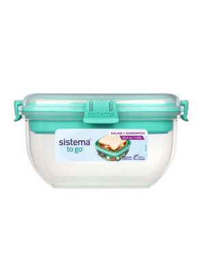 Imagen 2 del producto Contenedor Para Ensalada + Sandwich Sistema To Go de 1.63 L