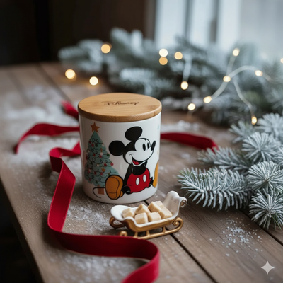 Imagen 2 del producto Contenedor Ceramica 900 Ml Navidad Disney Classic- Blanco