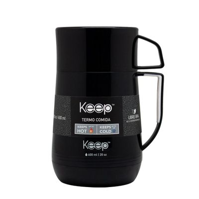 Imagen 1 del producto Termo Comida PP 600ml keep -NEGRO