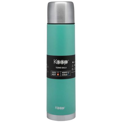 Termo Bala 1.0L Rubber keep -CELESTE
