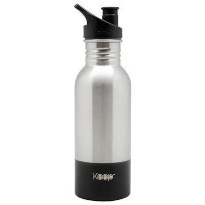 Botella Metalica 600ml keep -NEGRO
