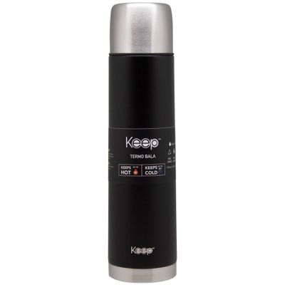 Termo Bala 1.0L Rubber keep -NEGRO