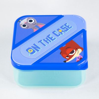 Imagen 2 del producto Hermético 850ml + Cubiertos -Verde Zootopia