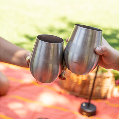 Imagen 2 del producto Set 2 Vasos Cocktail Metalicos 500ml Wayu