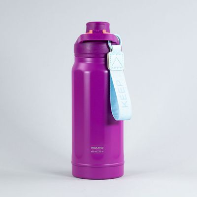 BOTELLA INSULADA STRAP 650ML FLASK KEEP MORADO
