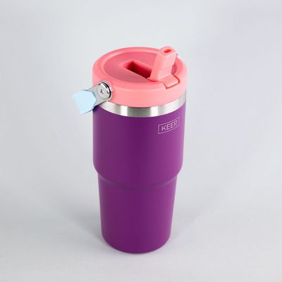 Imagen 2 del producto BOTELLA INSULADA CON MANGO 590ML FLASK KEEP MORADO