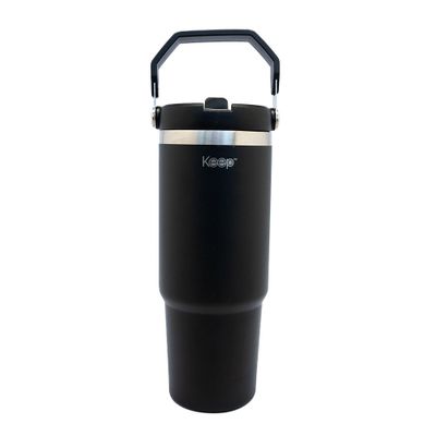 BOTELLA INSULADA CON MANGO 85O ML KEEP - NEGRO