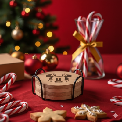 Imagen 2 del producto Set 6 Posavasos Madera Navidad- Disney Classic