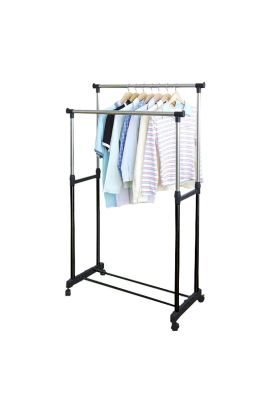 Perchero Doble Organizador Colgador Ruedas