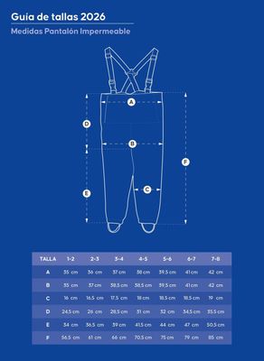 Imagen 2 del producto Pantalón Jardinera Impermeable para niños Azul 2026