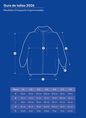 Imagen 2 del producto Chaqueta Impermeable para niños Azul 2026