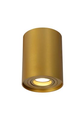 FOCO CILINDRO SOBREPUESTO TUBE DORADO Ø9,6cm 1XGU10
