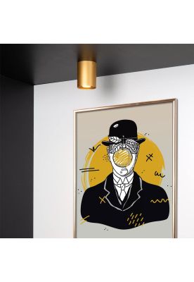 Imagen 2 del producto FOCO CILINDRO SOBREPUESTO TUBE DORADO Ø9,6cm 1XGU10