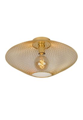 Imagen 1 del producto LAMPARA TECHO MESH OVAL DORADO Ø45cm 1XE27