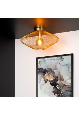 Imagen 2 del producto LAMPARA TECHO MESH OVAL DORADO Ø45cm 1XE27