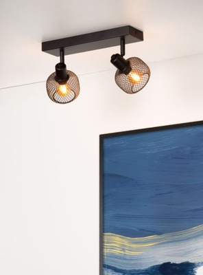 Imagen 2 del producto BARRA DIRECCIONAL MAREN NEGRO 2xE14