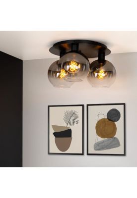 Imagen 2 del producto LAMPARA DE TECHO MARIUS NEGRO 3XE27