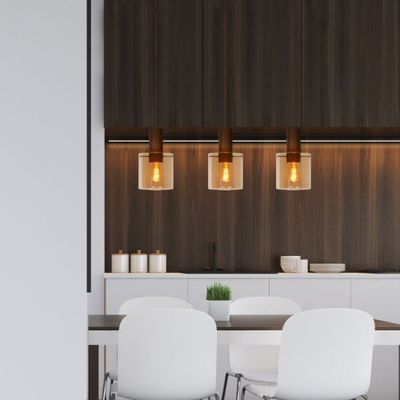 Imagen 2 del producto Lámpara Colgante Toledo Desnivel Ambar 3xE27