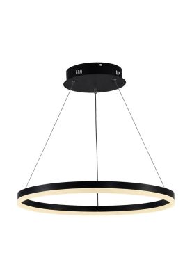 LAMPARA COLGANTE LED REDONDA 30W LUZ CALIDA ARO Ø50 NEGRO