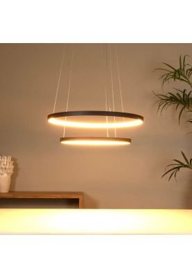 Imagen 2 del producto LAMPARA COLGANTE DUO VIDAL NEGRO MATE Ø78CM