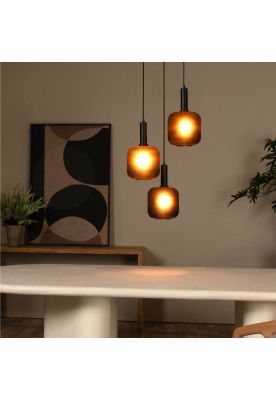 Imagen 2 del producto LAMPARA COLGANTE ELOISE NEGRO Ø 40 CM - 3XE27