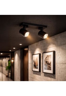 Imagen 2 del producto BARRA FOCO DIRECCIONAL TONIK NEGRO 2XGU10